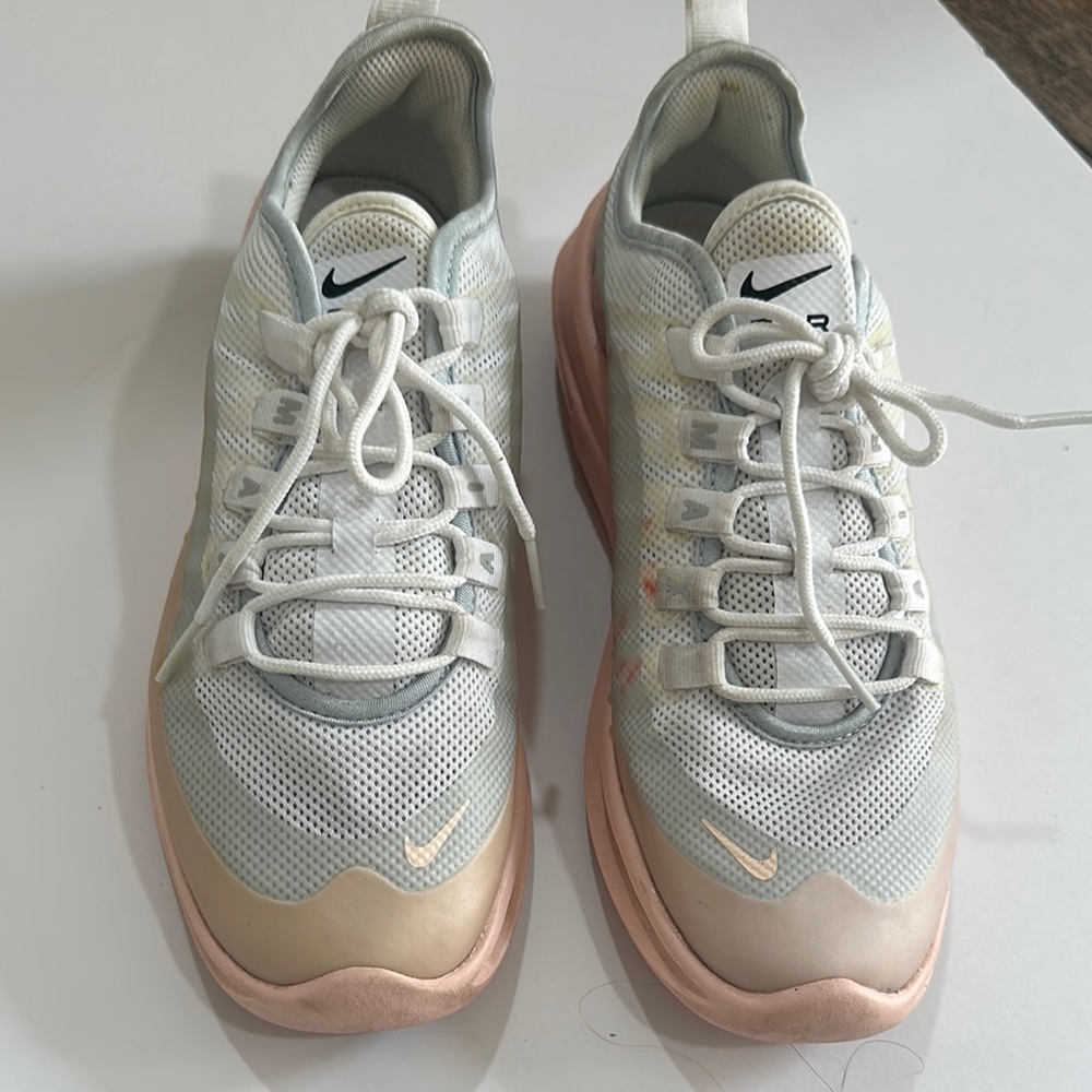 Nike White and Pink Sneakers with Breathable Mesh